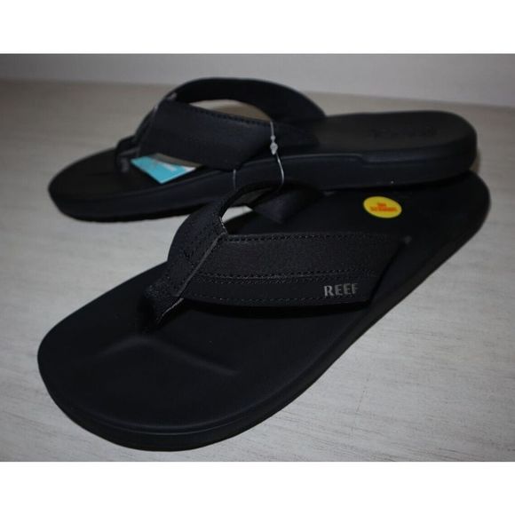 Reef RF0A2YFXBLA Men's Sz 9 Women's Sz 10.5 Black A2yfx Contoured Cushion Sandal - Picture 4 of 6